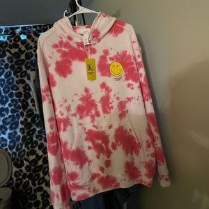 H&M Smiley Tie Dye Hoodie Size Small NEW